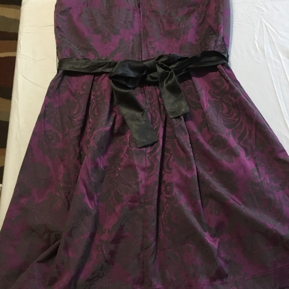 Purple and Black Cocktail Dress - Picture 6 of 7